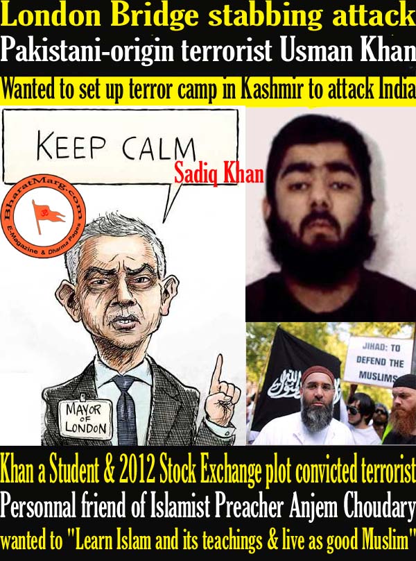 London Bridge stabbing attack – Pakistani-origin terrorist Usman Khan Shot dead !!