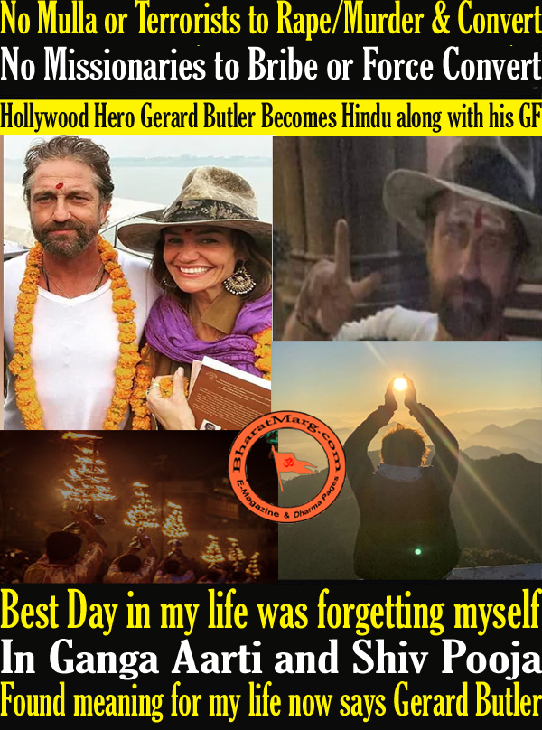 Hollywood Hero Gerard Butler Becomes Hindu along with his Girlfriend !!