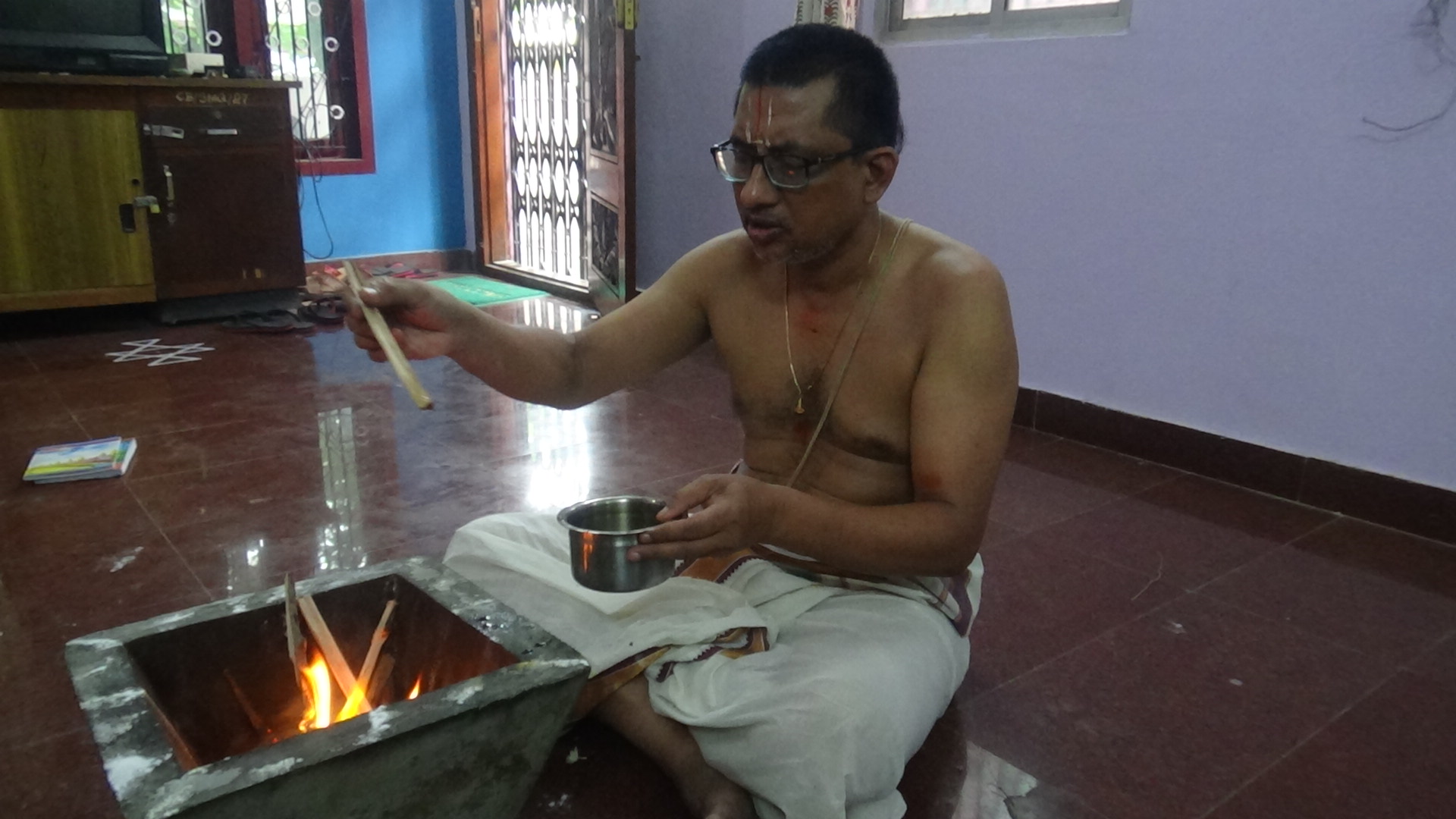 Pancha Bootha Navagraha Homam happened on the day of Solar Grahanam !!