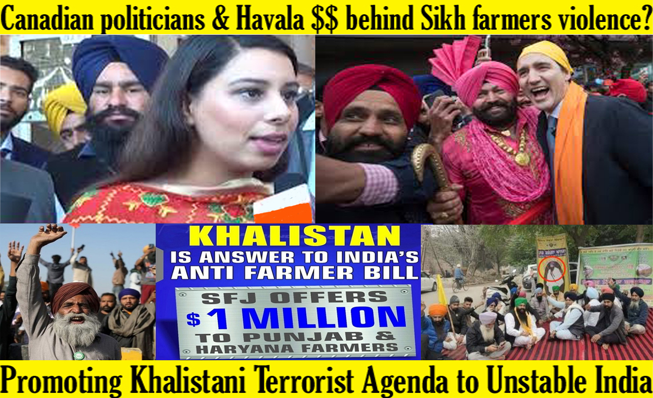 Canadian politicians & Hawala $$ behind Sikh farmers violence?